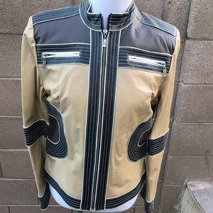Pamela McCoy Lined 100% Genuine Leather Jacket